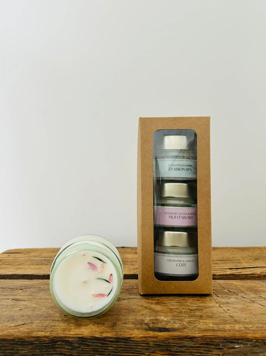 Coffret trio de chandelles